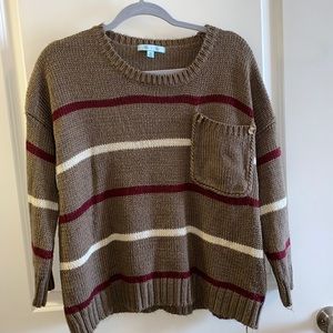 She + Sky Button Pocket sweater